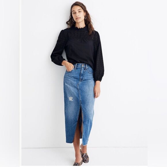 Madewell Tops - Madewell, extra large black, long sleeve island blouse